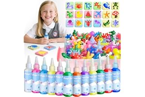 HRSQU Magic Water Elf Toy Kit - Large Capacity 100ml Aqua Magic Fairy Gel Water Pets - DIY Squishy Maker - Arts and Crafts Water Toys for Kids Ages 4-8 8-12 - 6 7 8 9 10 Year Old Girls Boys Birthday Gifts