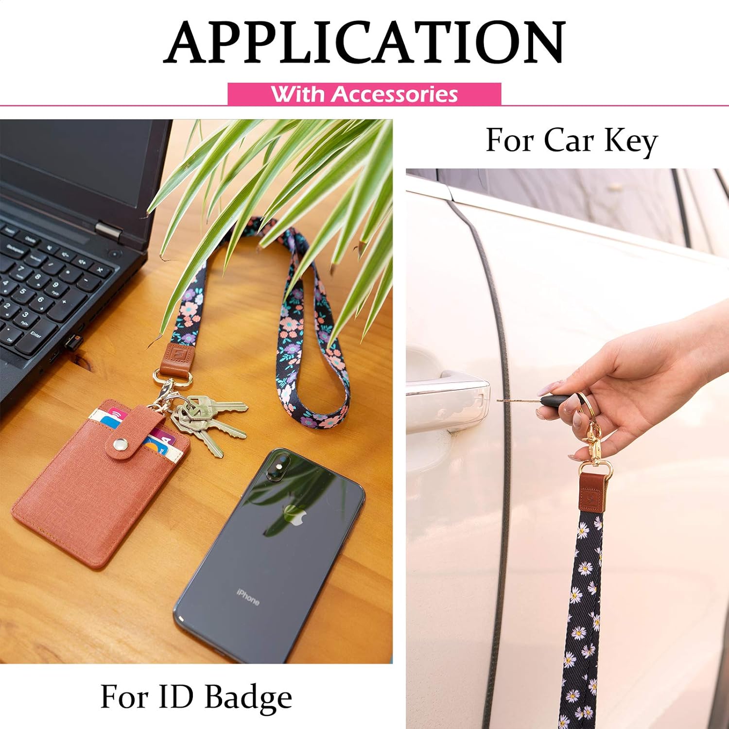 SENLLY Neck Lanyard Strap for Keys Original Pattern Design ID Badge and Keychain Holder, Trib Stripes - Image 5