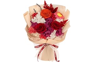 TYL&TYS Flowers for Delivery Prime Preserved Flowers Bouquets That Last 3-5 Years Real Red Rose Bouquet Valentines Day Mothers Day Birthday Gifts for Her Women Mom Wife Girlfriend