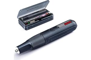 GROWNEER Mini Cordless Rotary Tool Kit, 8V Rechargeable Rotary Tool, 5 Speeds, 117 Pcs Multi-Purpose Power Brushless Rotary Tool with Lights for Polishing, Sanding, Drilling, Engraving, DIY, Pet Nails