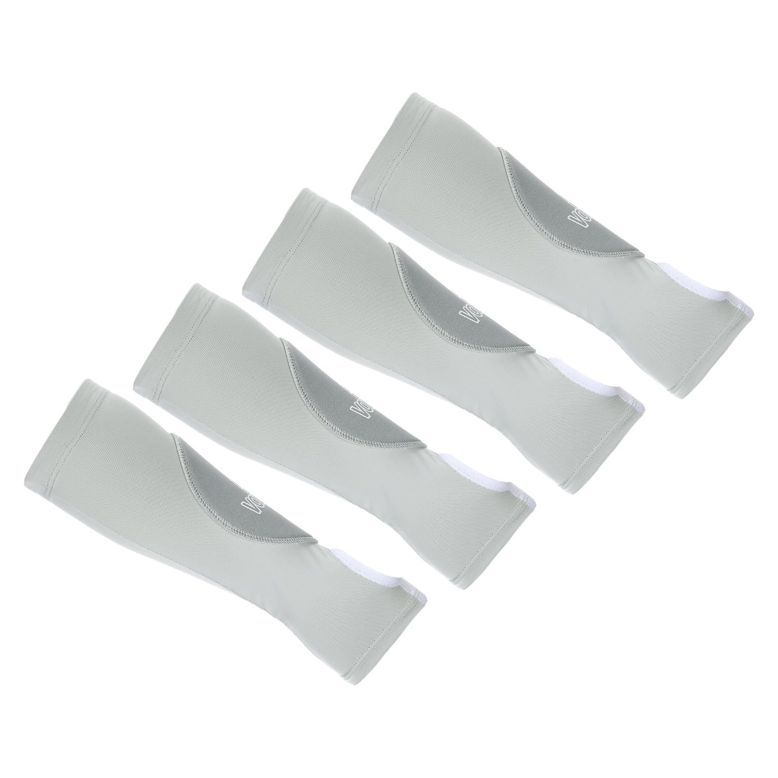 PATIKIL Volleyball Arm Sleeves, 4 Pcs Passing Forearm Sleeves with Protection Pads Thumbhole Arm Guards for Youth Men Women, Gray