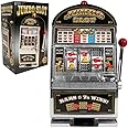 Slot Machine - Las Vegas Game with Casino Sounds, Flashing Lights, and Chrome Trim - Accepts 98-Percent of World Coins by Trademark Poker