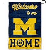 Michigan Team University Wolverines Welcome To Our Home Double Sided Garden Yard Flag