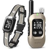 2-in-1 Dog Bark &amp; Shock Collar with Remote, 4500FT Training Range | Combines Bark Control &amp; Training Modes, IPX8 Waterproof, LED Light, Rechargeable, Fits 10-100lbs Small, Medium &amp; Large Dogs