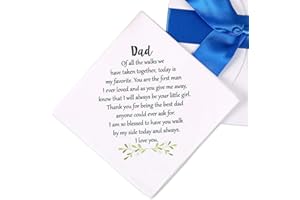 TRULIVA Wedding Handkerchief for Bride's Mother, Mom Wedding Gift from Daughter, Keepsake Hankie for Mother