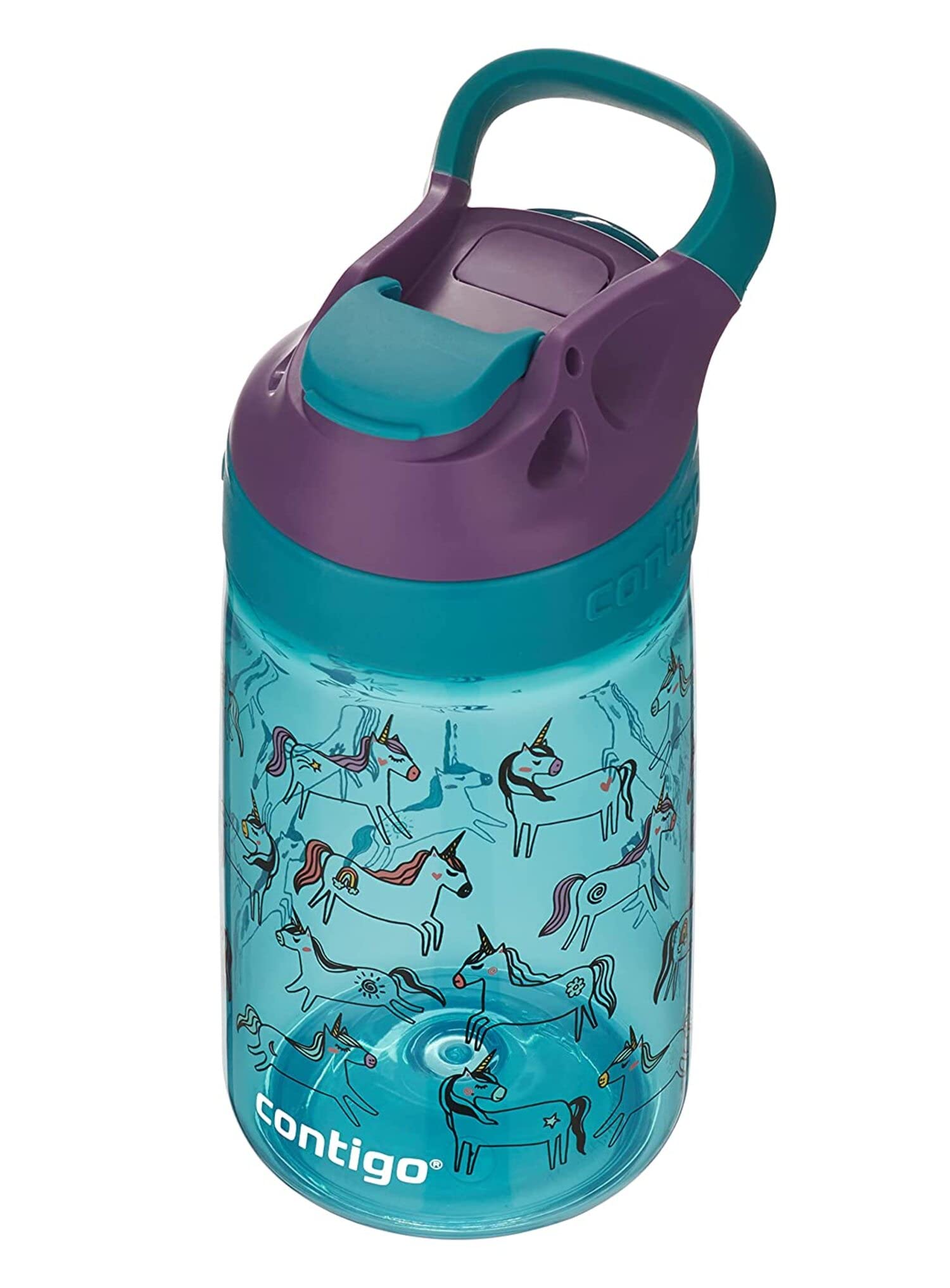 Contigo Gizmo Sip kids’ drinking bottle; BPA-free, robust water bottle; 100% leak-proof; intuitive drinking at the press of a button; easy-clean; ideal for preschool, daycare, school, sports; 14 oz