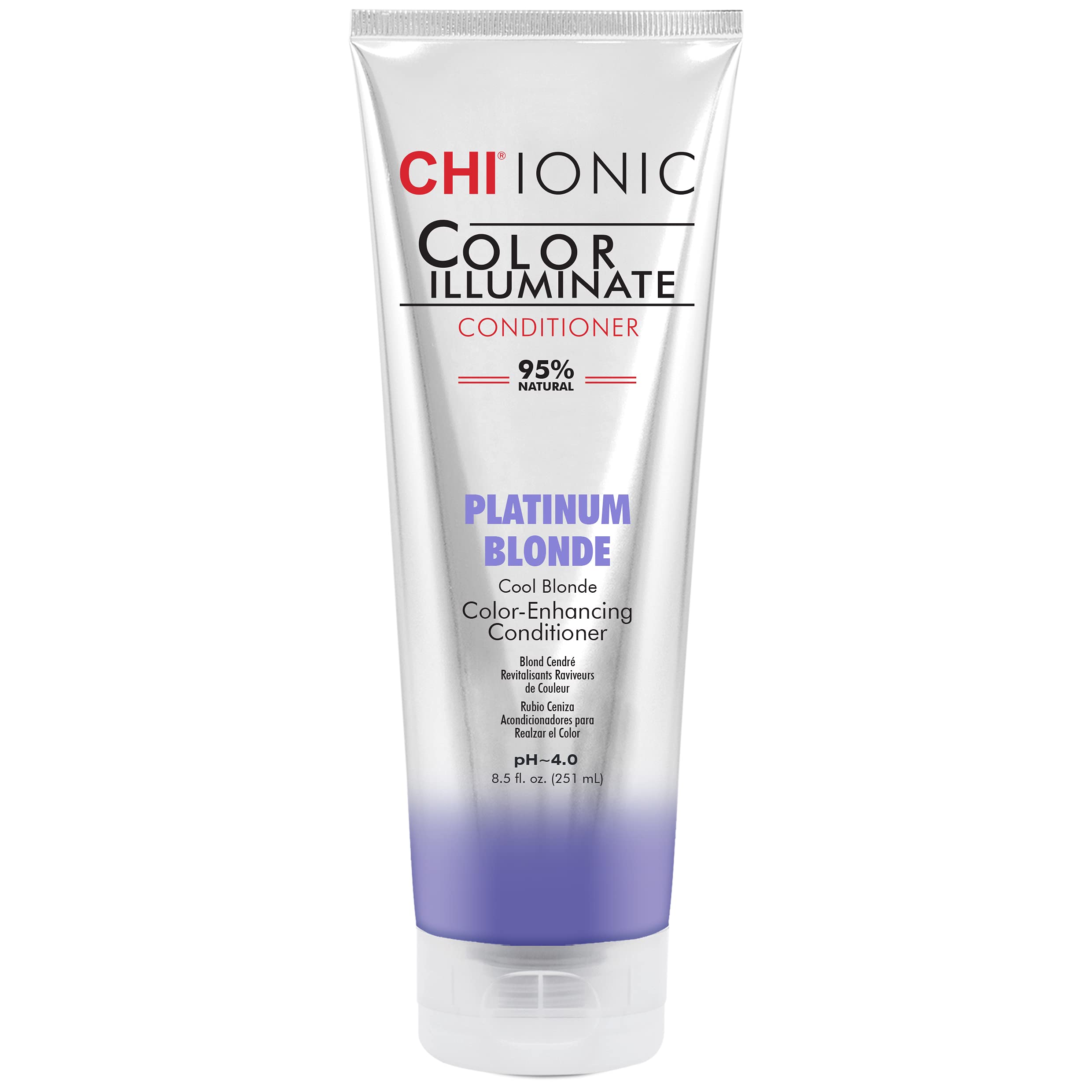 CHI Ionic Color Illuminate Platinum Blonde, Enhancing Conditioner, 251 ml