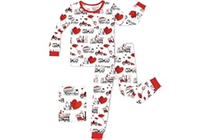 babee Reshinee Bamboo Viscose Toddler Pajamas Boys Girls Baby 12M-8Y Pjs Sets Kids 2pcs Snug fit Long-Sleeve Sleepwear