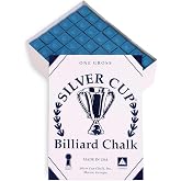 Silver Cup Pool cue Billiard Premium Chalk - ONE Gross - 144 PCS - Blue | Professional-grade formula, U.S.-mined sand, consistent tip coverage, Made in USA