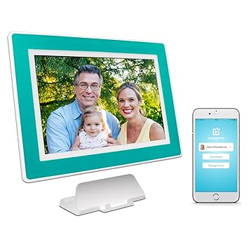 Photospring 16gb 10 Inch Wifi Cloud Digital Picture Frame Battery Touch Screen Plays Video And Photo Slideshows Hd Ips Display Iphone