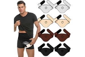 Paterr 8 Pcs Ostomy Belt Bag Cover with Adjustable Elastic Ostomy Support Belt and Inner Pocket to Hold Pouch Support for Men Women Sport and Swimming