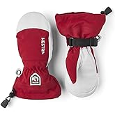 Hestra Army Leather Heli Ski Junior Mitt (Youth 4-13yrs) | Waterproof, Insulated Classic Kids Snow Mittens I Ski & Snow Play