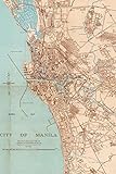 Manila Map Journal: Vintage 1945 Map of Manila