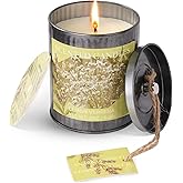 CUKIY Scented Candles for Home, 8oz Soy Candle, 50H Burn, Lemon Verbena Aromatherapy, White Candle in Gift Box, Perfect for Birthday, Mother's Day, Christmas