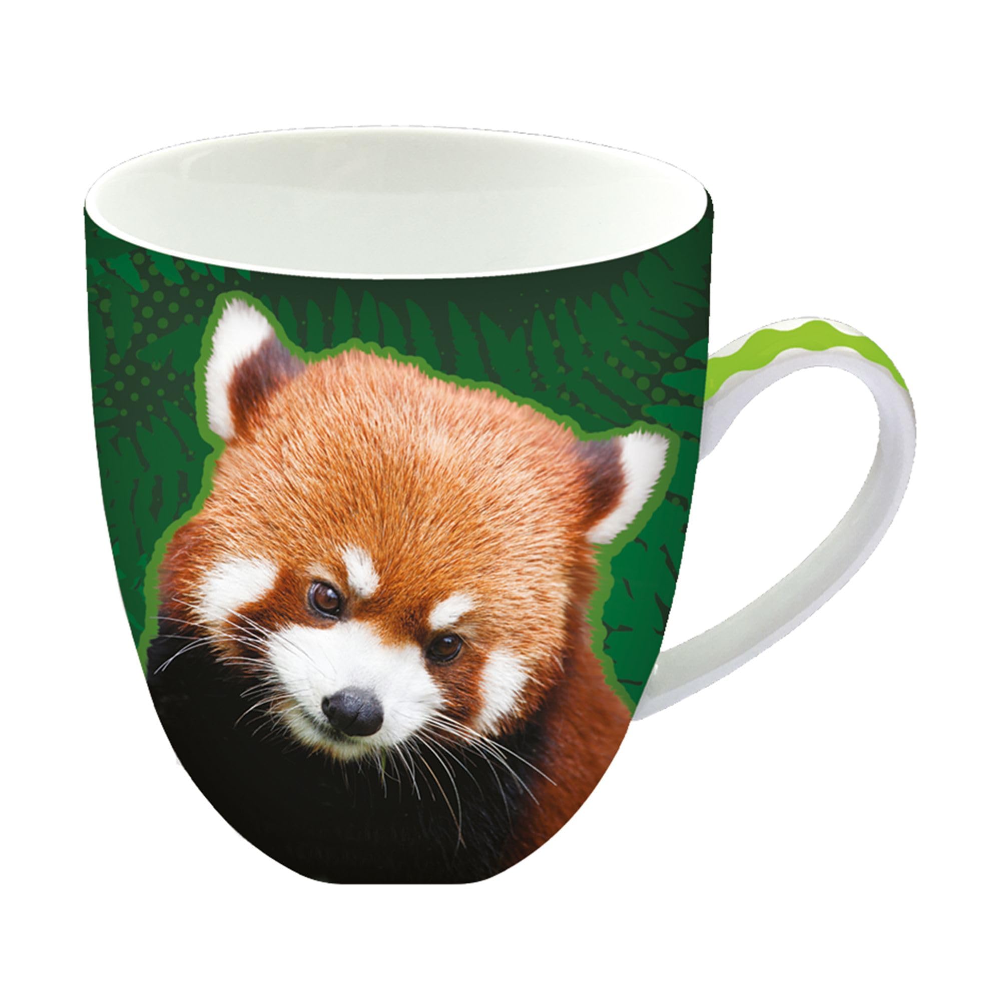 Animug Red Panda Mug from Deluxebase. 450ml Large Ceramic Coffee Cup with Handle and Cute Animal Print, Novelty Mug for Gifts and Kitchen Decor, Dishwasher Safe Mugs for Coffee or Tea.