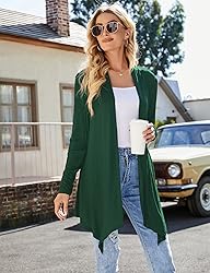 Women's Open Front Long Cardigans Casual Long