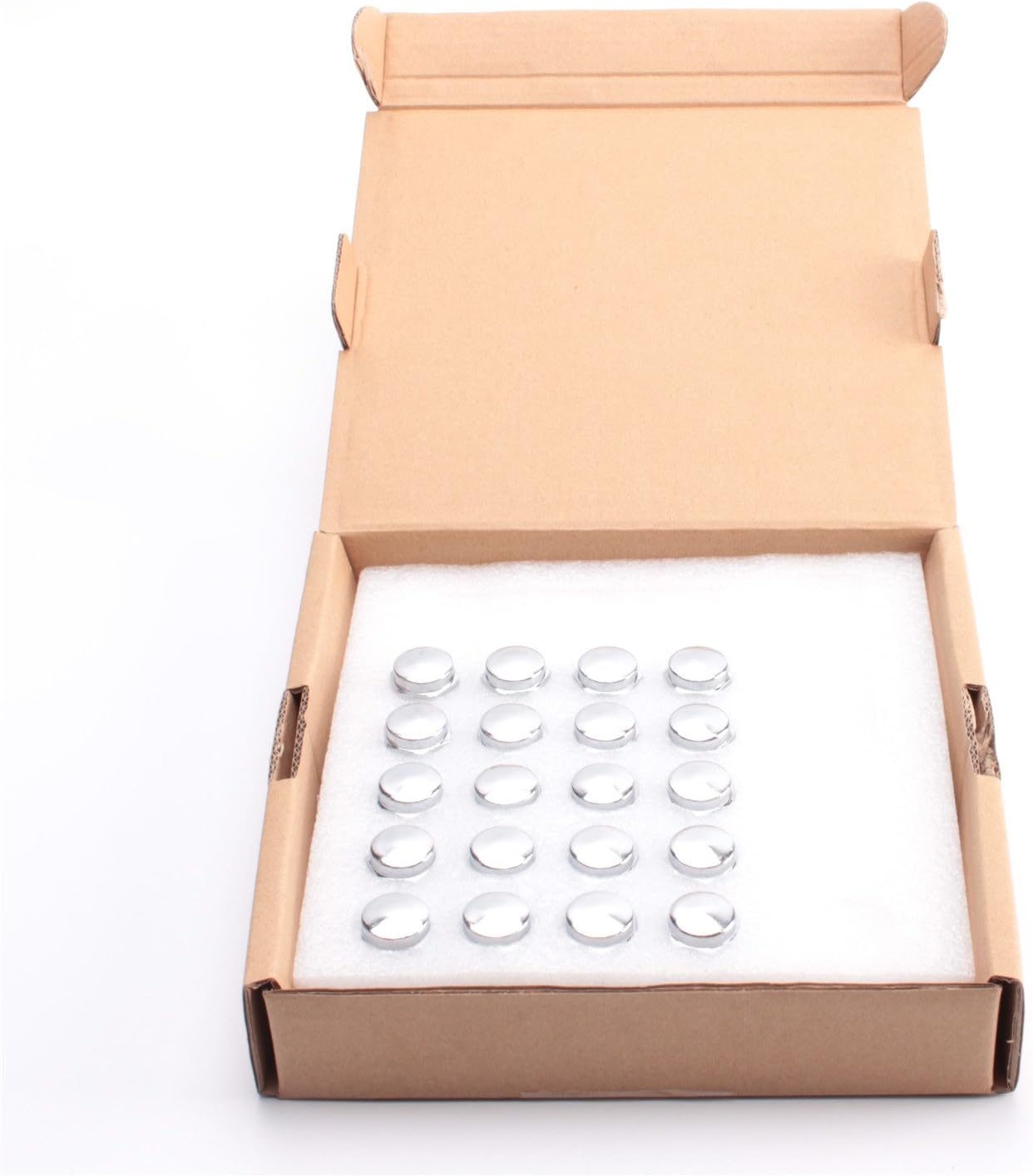 ZY WHEEL Set of 20pcs 12X1.5mm Hex 13/16'' (21mm) Chrome Mag Style Lug Nuts with Washer Closed End for Toyota Lexus Scion Pontiac Factory OEM Mag Seat Wheels: Automotive