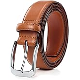 Bighake Men's Genuine Leather Dress Belt, Handmade Leather Jeans Belt for Men Work Business and Casual