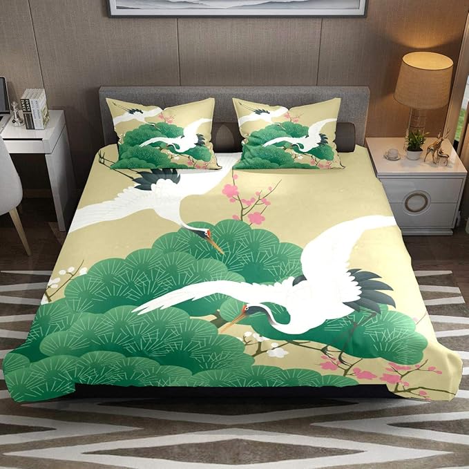 FOLPPLY Duvet Cover Set, Full Bedding Set 3 Pieces, Vintage