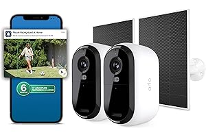 Arlo Essential (3rd Gen) 2K Security Camera, Battery Powered, Person Recognition, Package Detection, Animated Preview, 6 Mont