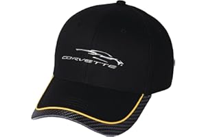 WEST COAST CORVETTE / CAMARO C8 Corvette Next Generation Gesture Logo Hat - Black with Yellow Stripe