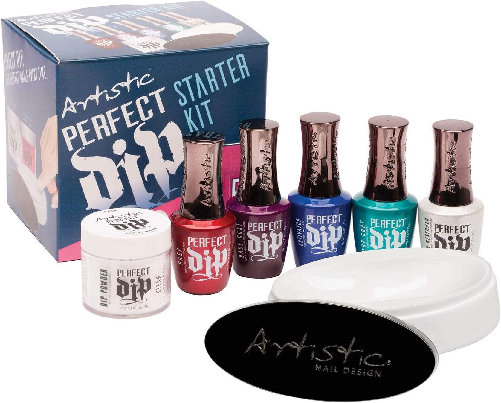 Artistic Nail Design Odorless Perfect Powder Dip System Starter Polish Kit Set