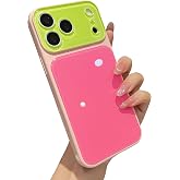 Caseative for iPhone 17 Pro Max Case, Red Yellow | Contrast Dopamine Jelly Color Block Crystal Camera Lens Protection