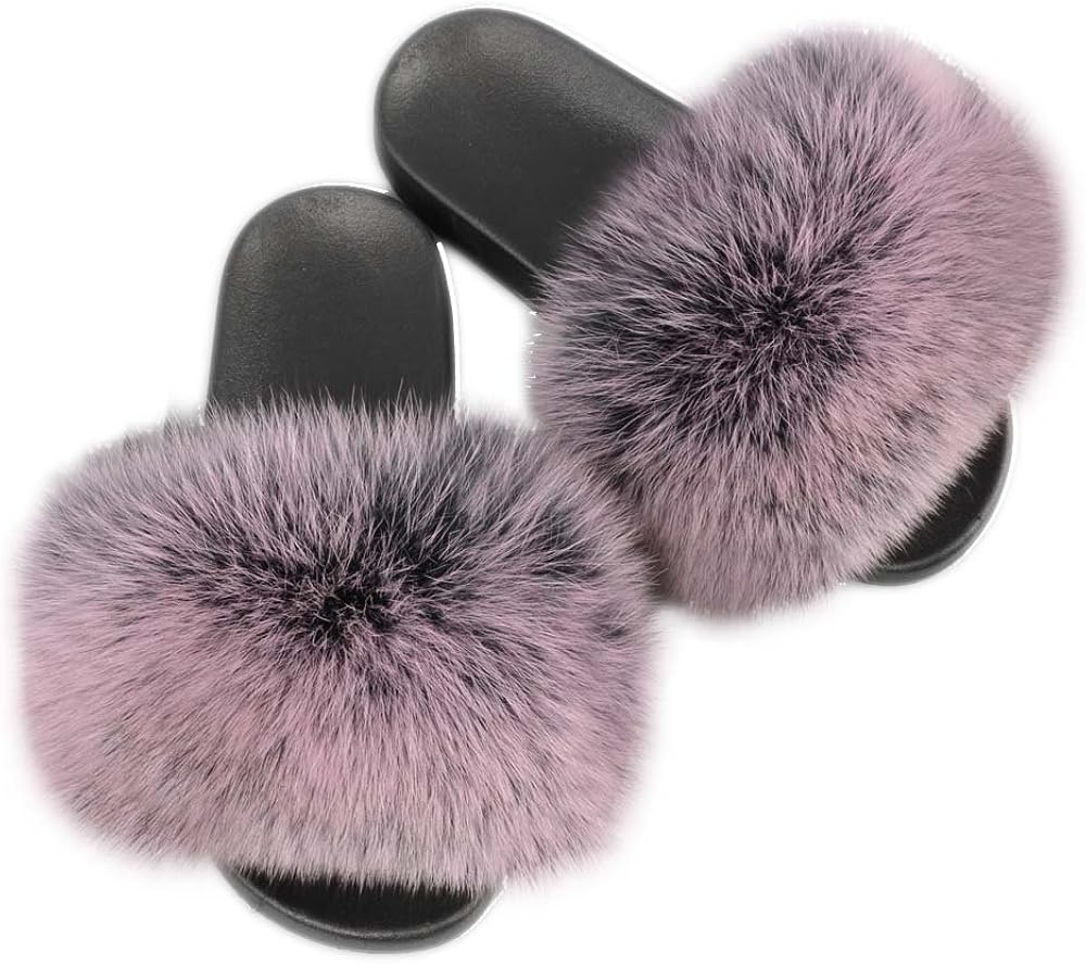 faux fur slides amazon