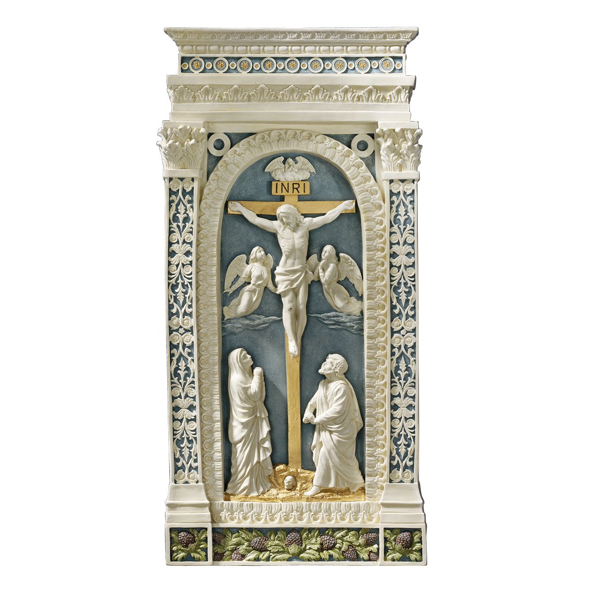 Design Toscano EU33782 Crucifixion (1521) Wall Sculpture, Blue