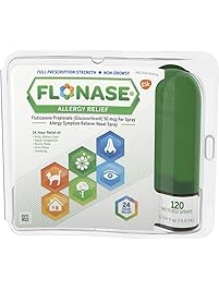 Flonase 24hr Allergy Relief Nasal Spray, Full Prescription Strength, 120 sprays