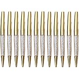 MengRan Shine Gold Pen Diamond Crystal Ballpoint Pens (Pack of 12)(Gold)