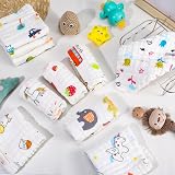 Radsocken 10 Pack Muslin Cloths 25x25cm Cotton Baby Towels Multicolor view 2