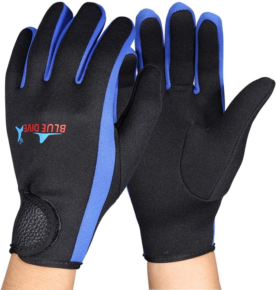 1Pair Water Sport Gloves 1.5mm Thick Neoprene Diving Gloves Scuba Diving Gloves Snorkeling Kayaking Surfing Watersport Gloves for Winter Swimming, Rafting, Canoeing : Sports & Outdoors