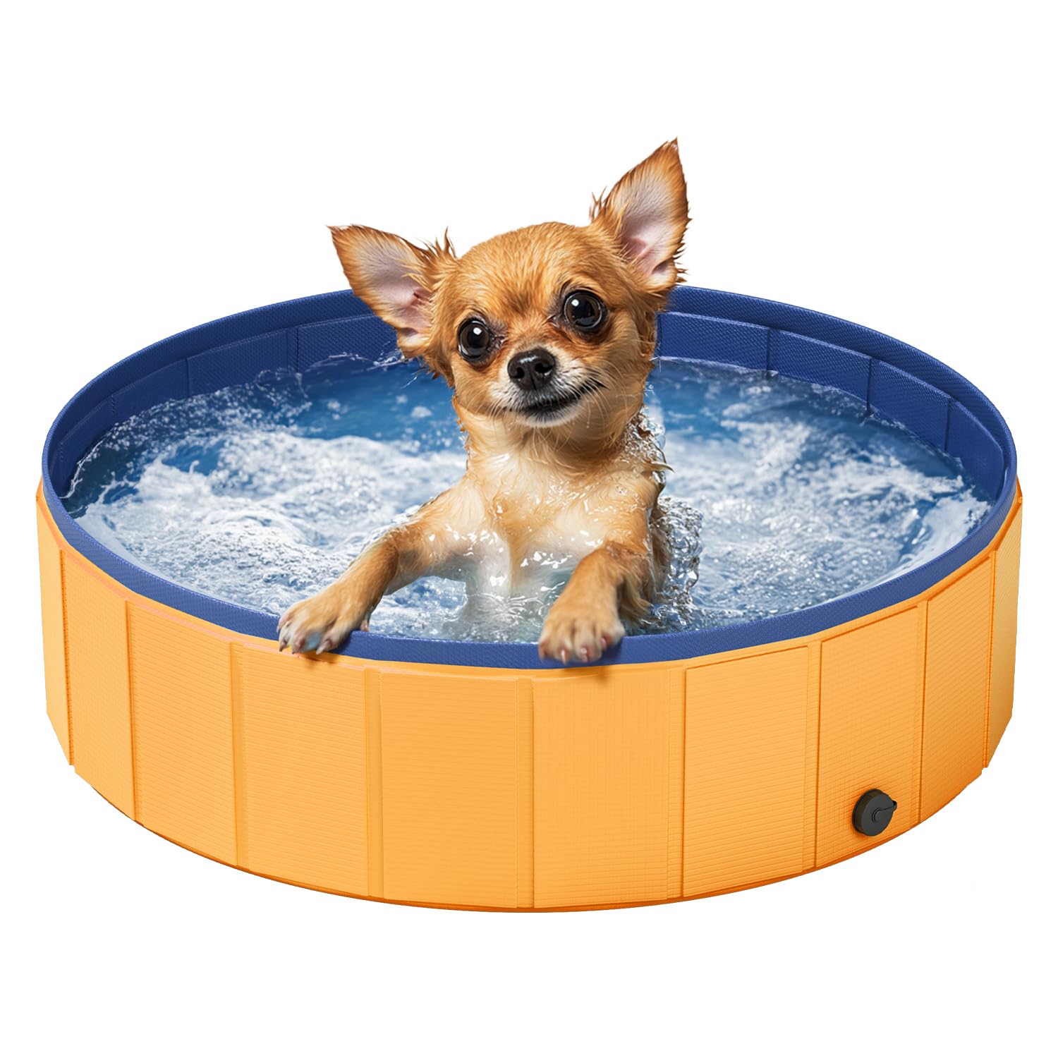 Photo 1 of Foldable Dog Pool, Pet Swimming Pool, Pet Outdoor Bathing Tub, Dog Bath Pool, Protective Lining 32"
