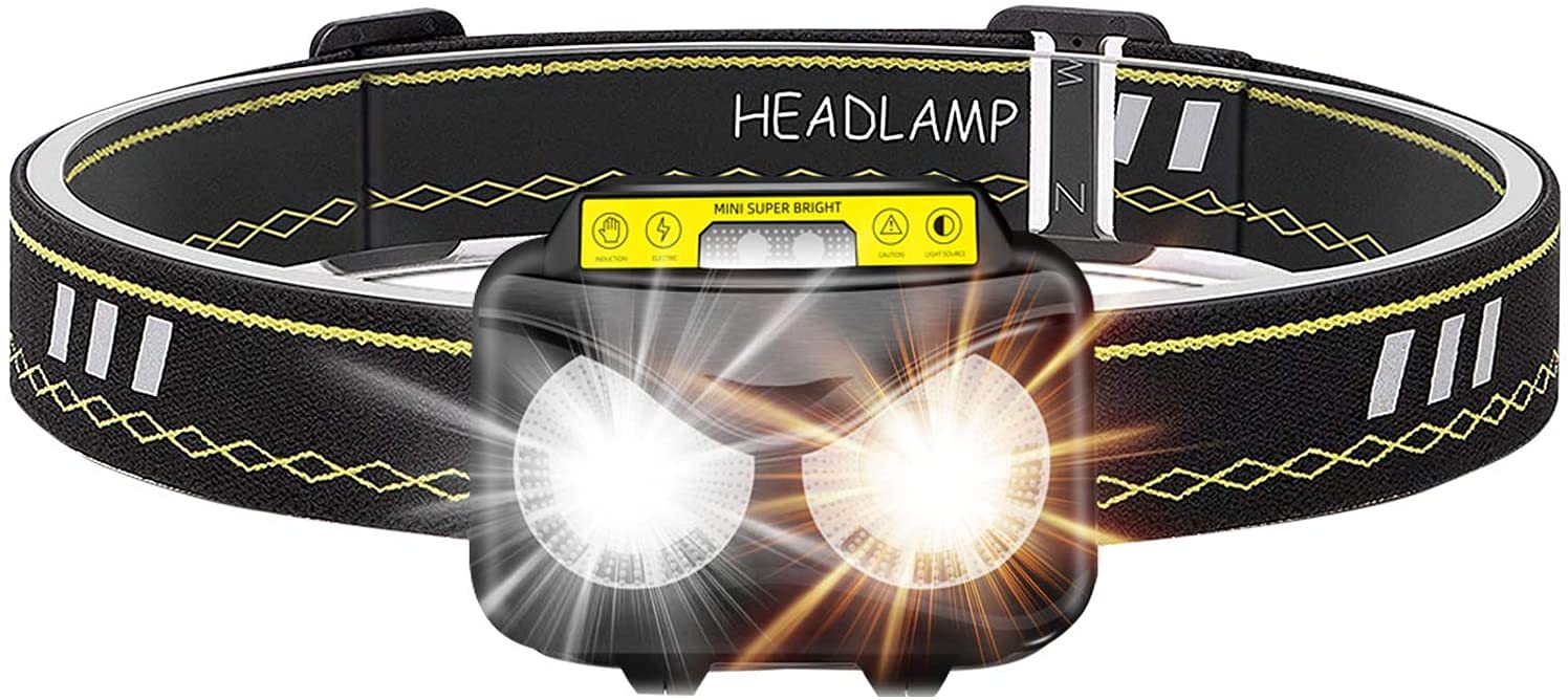 LETOUR LED Head Torch, 3000 Lumens USB Rechargeable Owl Shape Headlight, 1200mAh COB Kid Head Torch 6 Modes Motion Sensor Waterproof Lightweight Headlamp for Camping, Running,Cycling,Fishing
