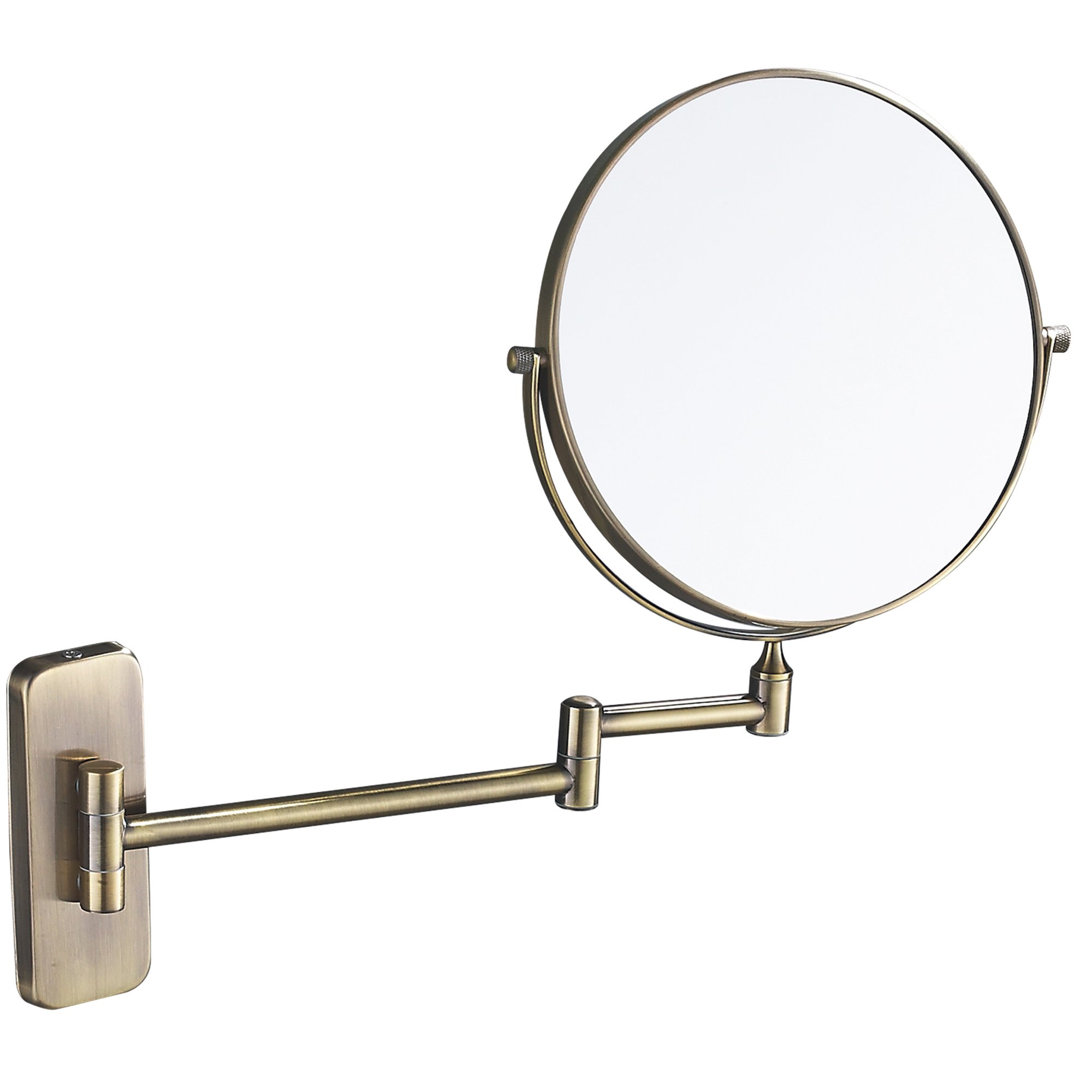 GURUN 8Inch DoubleSided Wall Mount Makeup Mirror Antique Bronze with