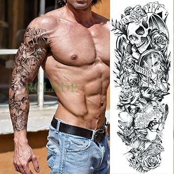 Buy Generic Waterproof Temporary Tattoo Sticker Full Arm Large