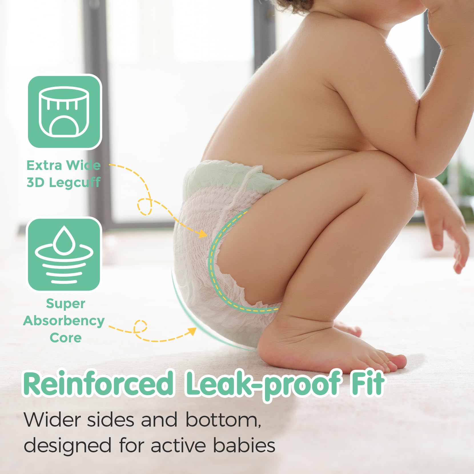 Babycozy Training Pants, BouncySoft Toddler Disposable Toilet Training Pants, Unisex Baby Training Underwear, Hypoallergenic for Sensitive Skin Leak-Proof Potty Training Pants, 3T-4T