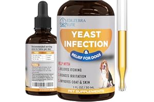 EDUZEBRA Yeast Infection Treatment for Dogs - Reduces Irritation & Inflammation - Soothing Itch Relief, Ear Infection Treatment