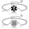 Theluckytag Upgraded Medical Bracelets Men Women with QR Code Medical Alert ID Bracelets - Titanium Steel Wristband Fits Wrists Up 8''-10'' - More Space Custom Emergency Med ID Info