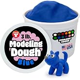 Hygloss Play Modeling Dough for Kids, Blue, 3lb, Unscented | Clay for Toddler Activities, Sensory Dough, Arts and Crafts, Safe and Non-Toxic, Preschool Classroom Must-Haves, Tub