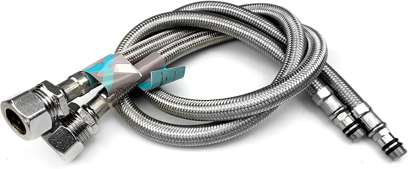 Xcel Home M10 x 15mm Compression Flexible Tap Connectors 500mm Pair