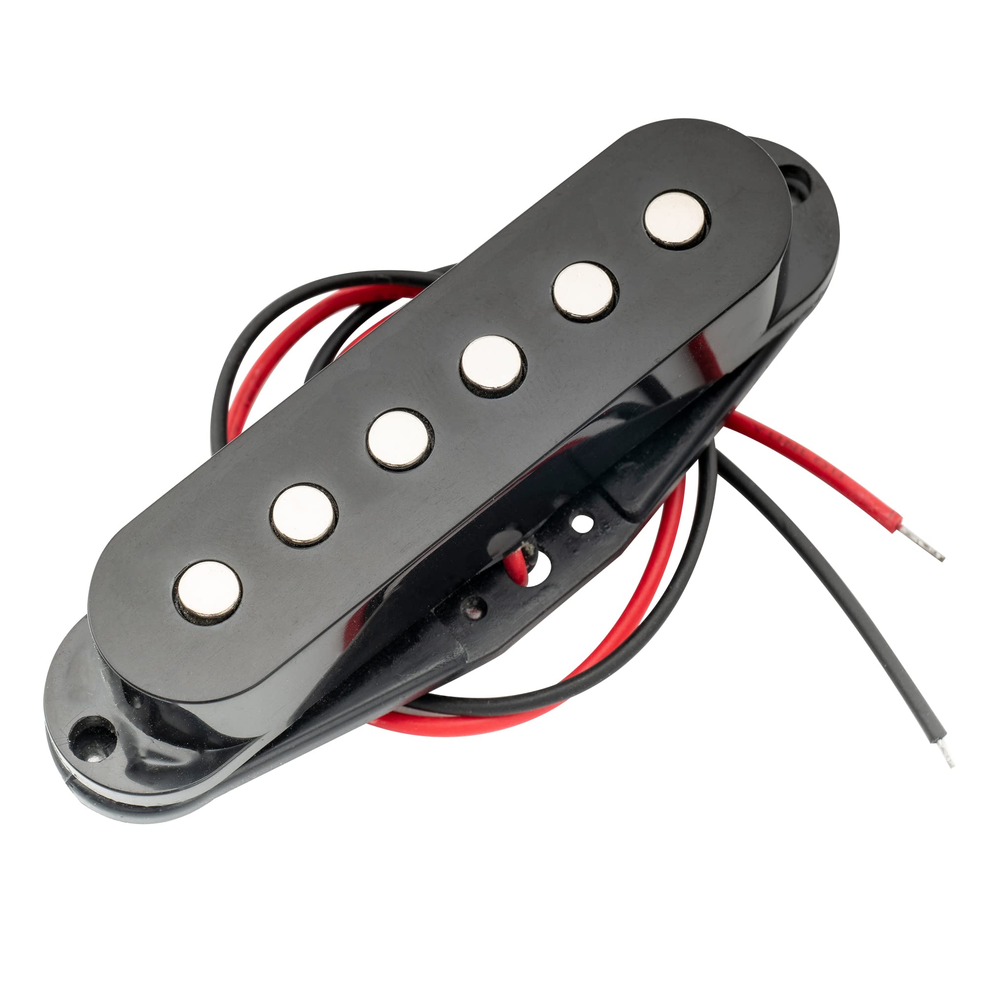 Musiclily 50mm Ceramic Guitar Single coil Middle Pickup for Strat or Squier Style,Black
