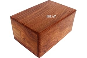 Indian Glance Wooden Urn Box - Urn for Human Ashes Funeral Cremation Urn (X-Large 9.5″ x 6.5″ x 5″ Urn Holds: 200 cu. in.)
