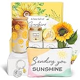 Birthday Gifts for Women, Get Well Soon Gifts Sending Sunshine Sunflower Gift Baskets, Self Care for Women Her Best Friends Bestie Sister Mom Female, Inspirational Gift Christmas Day
