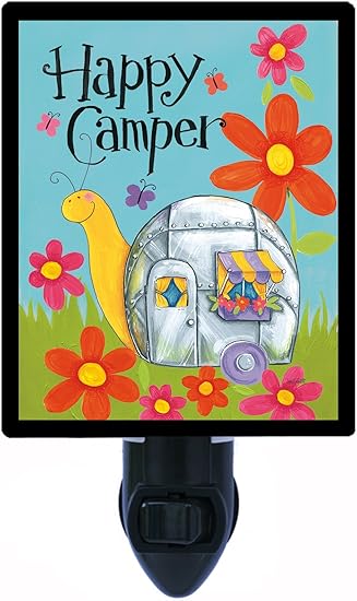 Amazon Com Night Light Happy Camper Camping Trailer Snail
