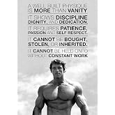 Sweetums Signatures Arnold Schwarzenegger Motivation Gym Poster，12x18inch，30x46cm