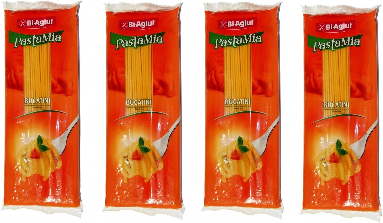 BiAglut Gluten Free Pasta, Bucatini, 17.6 Oz Package (Pack Of 4)