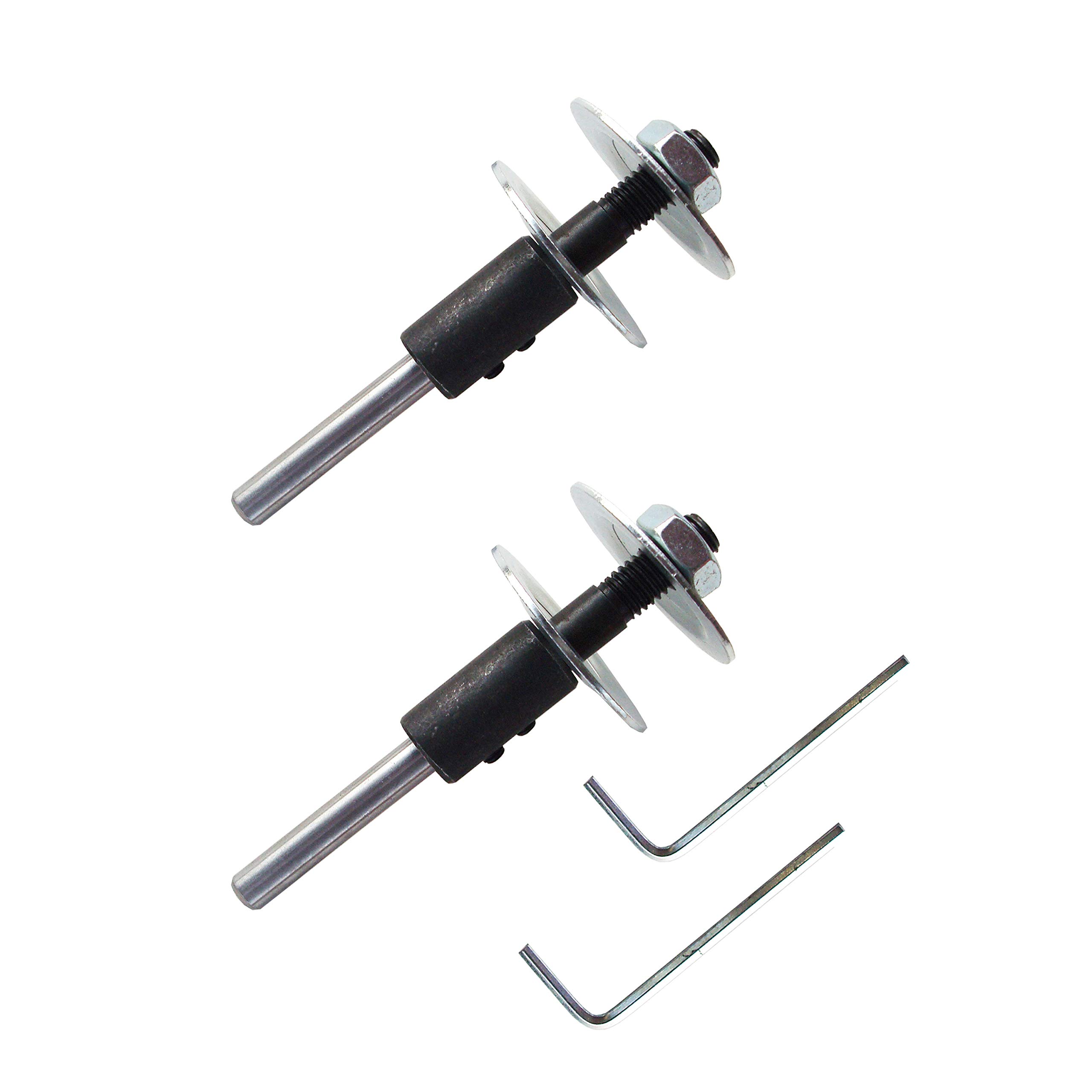 Shaft Arbor Extension Motor Arbor Threaded Shaft Adapter for Buffing Grinding Wheels/Fit for Bench Grinder (2 Sets)