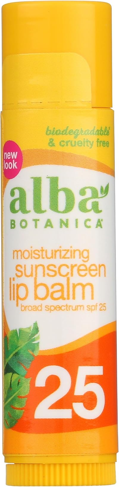 Alba Botanica Lip Balm SPF25 Suncare Water Resistant Hypo-allergenic Reef Safe